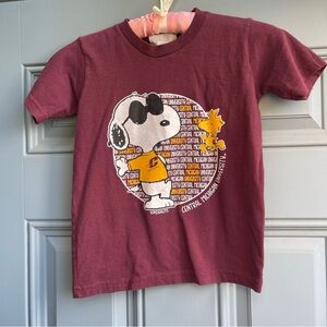 Vintage Kids Peanuts Snoopy Joe Cool T-Shirt Central Michigan University CMU xs